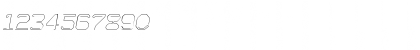 Download KneeonLight Italic Regular Font Numeric Preview
