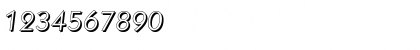 Download KoblenzShadow-Light Italic Font Numeric Preview
