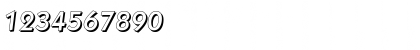 Download KoblenzShadow-Medium Italic Font Numeric Preview