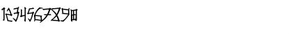 Download Konfuciuz Regular Font Numeric Preview