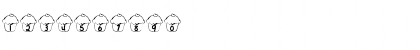 Download KR Cupcake Regular Font Numeric Preview