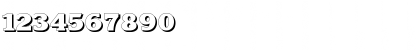 Download Krone Shadow Regular Font Numeric Preview