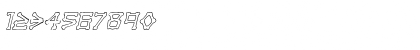 Download xBONES Outline Italic Outline Italic Font Numeric Preview
