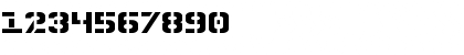 Download Zoia Stencil Regular Font Numeric Preview