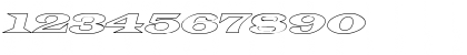 Download Latin-WideExtObl-Normal Hollow Regular Font Numeric Preview
