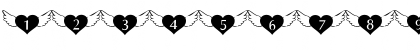 Download LCR Angelic Hearts Regular Font Numeric Preview