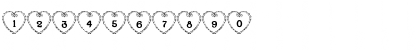 Download LCR Heartful Rose Regular Font Numeric Preview