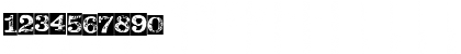 Download LD Letterpress Inverted Regular Font Numeric Preview