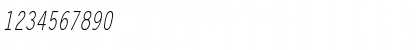 Download LechterCondensed Italic Font Numeric Preview
