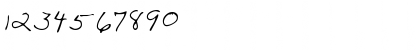 Download LeesHand Regular Font Numeric Preview