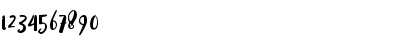 Download Antums Brush Regular Font Numeric Preview