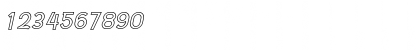 Download Attracted Monday Outline Italic Font Numeric Preview