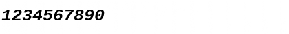 Download Liberation Mono Bold Italic Font Numeric Preview