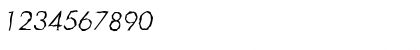 Download LimerickRandom-Light Italic Font Numeric Preview