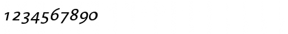 Download LinotypeAroma Italic Font Numeric Preview