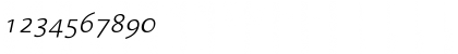 Download LinotypeAroma Light Light Italic Font Numeric Preview