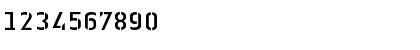 Download LTAuthenticStencil Regular Font Numeric Preview