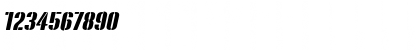 Download Bluefish STENCIL DEMO Italic Font Numeric Preview