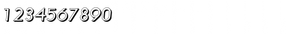 Download LiteraShadow BoldItalic Font Numeric Preview