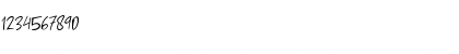Download Brown Pen Regular Font Numeric Preview