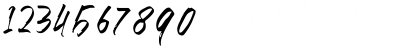 Download Brusthy Regular Font Numeric Preview