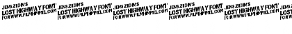 Download Lost Highway Regular Font Numeric Preview