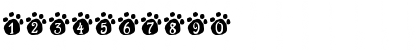 Download Lotus Paws Regular Font Numeric Preview