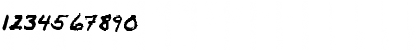 Download Lousy Regular Font Numeric Preview