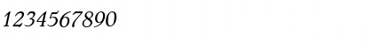 Download BelliniOriginalItalic Italic Font Numeric Preview