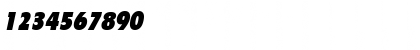 Download LuisBecker-Black Italic Font Numeric Preview