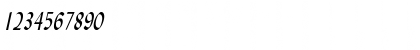 Download Lynda Thin Italic Font Numeric Preview