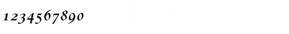 Download BemboOldstyleFigures-SemiBold Semi BoldItalic Font Numeric Preview
