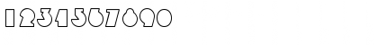 Download MandrelOutline Regular Font Numeric Preview