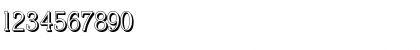 Download BenjaminBeckerShadow-Light Regular Font Numeric Preview