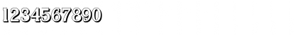 Download BenjaminBeckerShadow-Medium Regular Font Numeric Preview