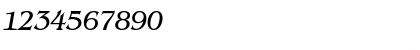 Download BenjaminSerif RegularItalic Font Numeric Preview