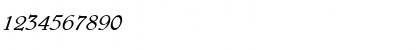 Download Benson-Light Italic Font Numeric Preview