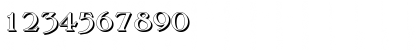 Download MelbourneShadow Bold Font Numeric Preview