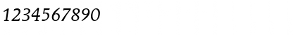 Download MendozaRomanITC-Book BookItalic Font Numeric Preview