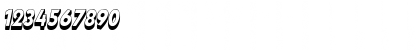 Download MeppDisplayShadow Italic Font Numeric Preview
