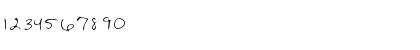 Download MerylsHand Regular Font Numeric Preview