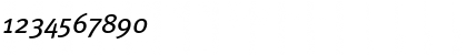 Download Meta Book Italic Font Numeric Preview