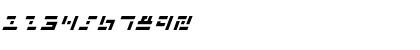 Download Missile Man Italic Italic Font Numeric Preview