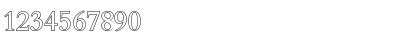 Download BernsteinOutline Regular Font Numeric Preview