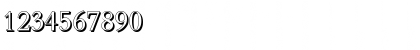 Download BernsteinShadow-Light Regular Font Numeric Preview