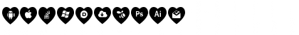 Download love social media Regular Font Numeric Preview