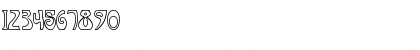 Download NouveauUneOutline Regular Font Numeric Preview