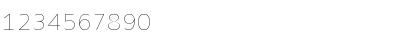 Download NubianAltThin Regular Font Numeric Preview