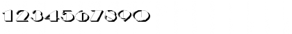 BIGCSHAD-Normal Extended Regular Font Numeric Preview