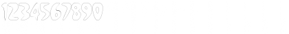Download NuWaveCondensedOutline Regular Font Numeric Preview